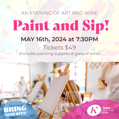 Paint and Sip Event Flyer May 16th, 2024